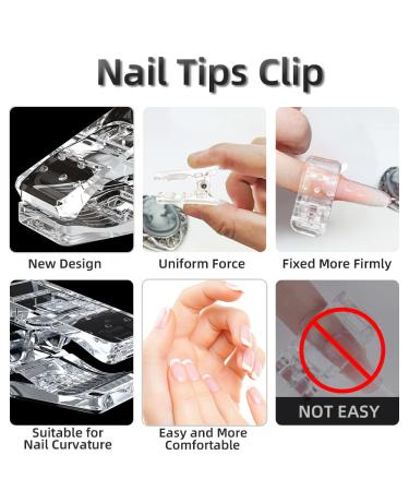 10PCS Nail Tips Clip - Quick Extension Clamp for Nail Forms - Transparent UV LED Builder Clamps for DIY Manicure - Buy Online on GoSupps.com