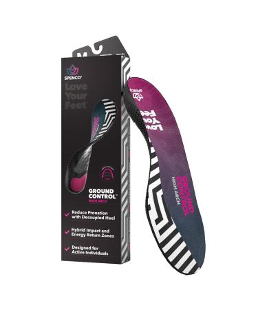 Spenco Ground Control Shoe Insoles for Women and Men High Arch Women's 7-8 / Men's 6-7 Women's 7-8 / Men's 6-7 High Arch