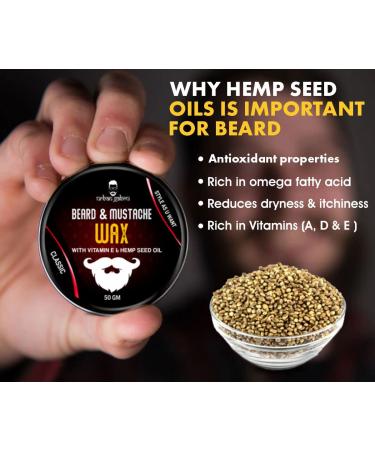 Urbangabru Beard Mustache Wax for Men - Strong Hold Styling Balm to Shape and Nourish Beard (1.7 fl oz) - Buy Online on GoSupps.com