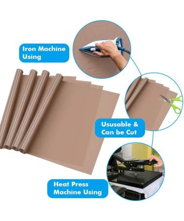 Selizo 4 Pack Teflon Heat Press Sheets - Non-Stick Craft Mat for T-Shirt Press Machine - Buy Online on GoSupps.com