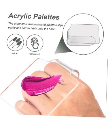 FRCOLOR Lot de 2 Palettes Acryliques Transparentes pour Nail Art Palettes Portables Carr es de Maquillage de Salon L g res et Faciles Nettoyer Outil Professionnel pour M langer Couleurs - Buy Online on GoSupps.com