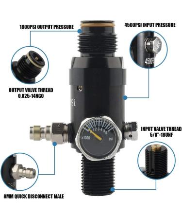 HPDMC 4500PSI Air Tank Regulator - 1800PSI Output Pressure | Shop Now - Buy Online on GoSupps.com
