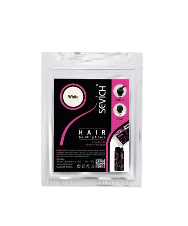 Sevich Hair Fibers Hair Building Fibers Original Refill Natural Keratin Fibers for Thin Hair 100g White