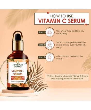 Buy Vitamin C Serum with Hyaluronic Acid & Vitamin E | Brightens Skin Improves Elasticity | 30ml - Blemish Free Highly Effective - Buy Online on GoSupps.com