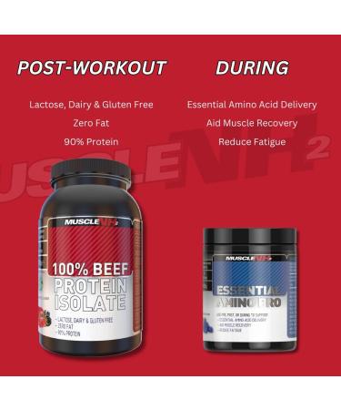 MuscleNH2 90% Beef Protein Isolate Powder - Forest Fruit Flavour 900g (30 Servings) - Dairy Free, Gluten Free, Soy Free - Pack of 1 - Buy Online on GoSupps.com
