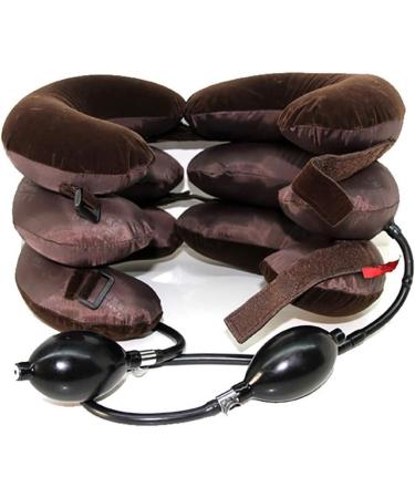 Neck Protection Cervical Traction Device Three-Layer Half Velvet Brown Home Neck Guard Traction Family Health Care (Color : Brown Size - Buy Online on GoSupps.com
