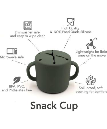 NoKa Snack Cup 12 Oz | 100% Food-Grade Silicone | Soft & Easy Grip Handles | Dishwasher Safe | Shifting Sand - Buy Online on GoSupps.com
