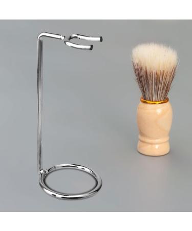 Modern Hearing Stand & Shaving Brush Organizer | Extra Wide Openings | Travel Razor Accessories in Sleek Silver - Buy Online on GoSupps.com