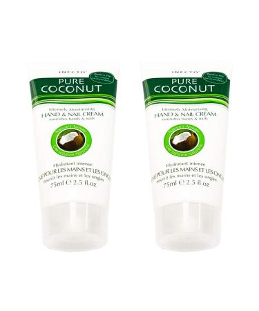 Inecto Pure Coconut Hand and Nail Cream 75 ml nourishes hands and nails 2 pieces
