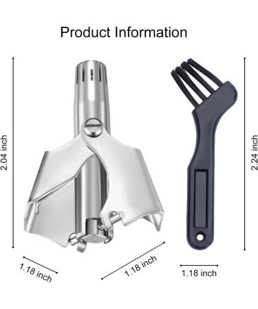 Buy Stainless Steel Manual Nose Hair Trimmer - Waterproof Battery-Free Perfect for Men & Women | Includes Cleaning Brush for Ear Moustache & Whiskers - Buy Online on GoSupps.com