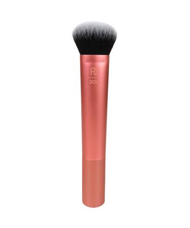 Real Techniques Expert Face Professional Foundation Makeup Brush for Even Streak Free Application, Dense Bristles For Buffing, Orange, 1 Count Expert Face Liquid Foundation Makeup Brush