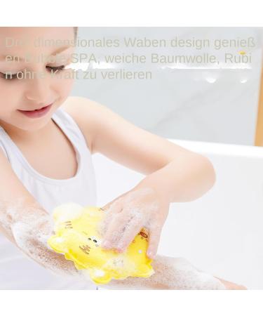 Bath Sponge for Kids Bath and Shower Sponge | Scrubber Ball for Shower Bath | Dense Foam Body Scrub Shower Ball for Home Dorm Travel Hotel Bathroom Yellow - Buy Online on GoSupps.com