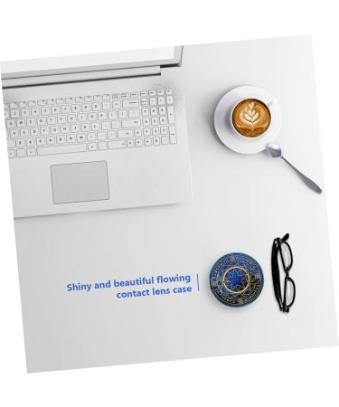 Buy Lurrose Starry Sky Contact Lens Travel Case Set - Compact 7.5x7.5cm Blue | Perfect for Eyewear Storage & Short-Sighted Glasses - Buy Online on GoSupps.com