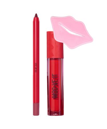 Beauty Bundle Beauty Creations Availabilippy Lip Kits Lip Kit Duo Set Moo-ve It In True Red Gel Lip Liner Matte Liquid Lipstick Long Lasting Smudge Proof Kiss Proof & Collagen Lip Mask