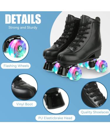 Women's Light Up Roller Skates - Adjustable Double Row Shiny Skates - Flash Wheel - US Women's 8.5/US Men's 7/EU39 - Buy Online on GoSupps.com