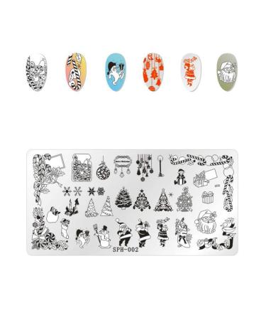 FRCOLOR 4Pcs Nail Stamping Plate Set - Halloween & Christmas Nail Art Templates Scrapers & Stamps for DIY Nail Art - Buy Online on GoSupps.com