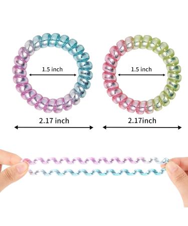 Spiral Hair Ties 12PCS - Colorful Traceless Elastic Coils for Women & Girls - Buy Online on GoSupps.com