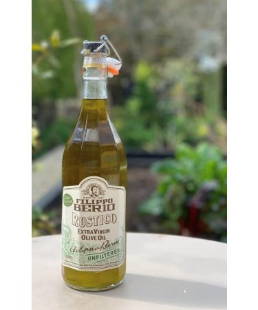 Filippo Berio Rustico Unfiltered Olive Oil 1L - Premium Unfiltered Olive Oil for Cooking and Drizzling - Buy Online on GoSupps.com