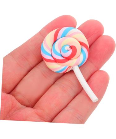 Levemolo 20 Pcs Rainbow Swirl Shape Lollipops Miniature Home Decorations for Fairy Tale Decoration Random Style - Buy Online on GoSupps.com
