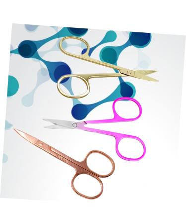 Ipetboom 3pcs Facial Hair Scissors Set - Stainless Steel Eyelash Beard & Nose Hair Trimmers for Beauty Care - Buy Online on GoSupps.com