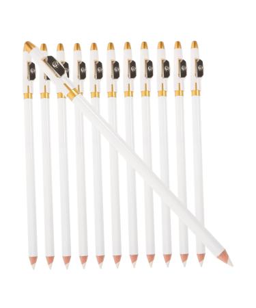 TOVINANNA 12 Pieces eyebrow pencil sharpener white eyebrow pencil women eyebrow pencils eyeliner pencil makeup eyebrow pencil eyebrow pencils white eye pencil wooden