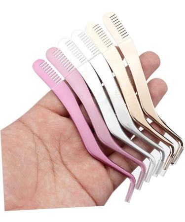 FRCOLOR 3pcs Eyelash Tweezers Set with Comb & Separator Tool - Ergonomic Stainless Steel Lash Applicator for Perfect Makeup - Buy Online on GoSupps.com
