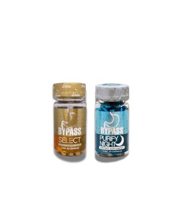 Bypass Duo Select & PURIFY - Quem grasa de d a y de Noche (Select 30caps) - (purify 60caps) Blue and Gold