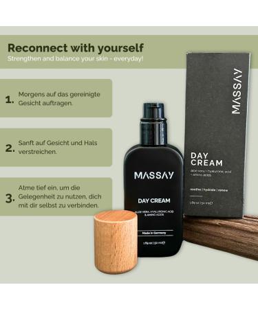 Face cream for men and women 50 ml - Moisturizing cream with hyaluronic acid aloe vera and amino acids - Handmade in Germany - MASSAY face moisturizer - Buy Online on GoSupps.com