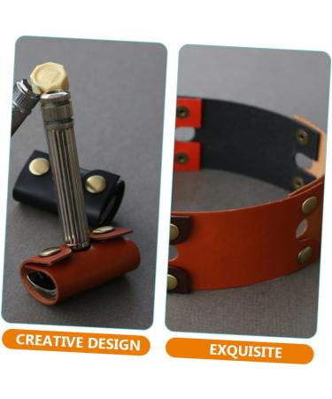 Alipis 10 STK Safety Razor for Men - Travel Leather Holster & Protective Cover - Premium Synthetic Leather Shaving Kit - Buy Online on GoSupps.com