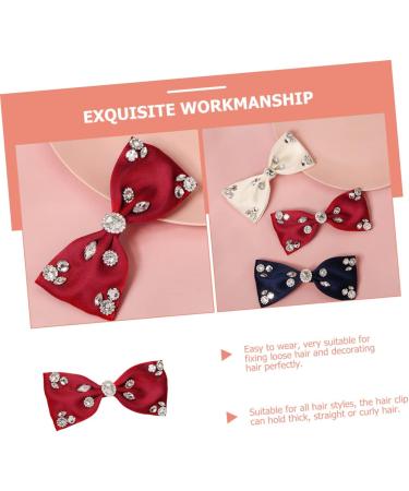 Beaupretty Hair hair clip hair bows for women Hair Bow Clips rhinestone hair barrettes hair ornaments for women headwear for women Girl Hair Accessory bow tie Headgear Acetate sheet Tie - Buy Online on GoSupps.com
