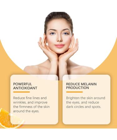  homomdy Set of 2 brightening eye creams with vitamin C anti-aging vitamin C serum for puffiness and dull dark circles under the eyes moisturizing cream instant firming complexion - Buy Online on GoSupps.com