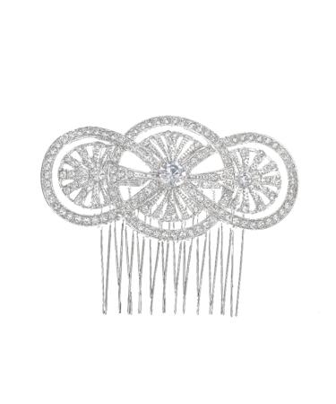 DOITOOL Tiara Rhinestone Hairpin Bridal Hair Comb Bridal Headdress Wedding Headpiece Bride European and American The Photo