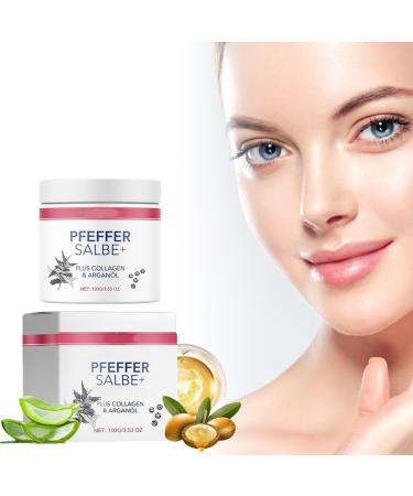 KARLOR Pepper Ointment Plus 100g Face Cream Pepper Ointment Day Cream Pepper Ointment With Plus Collagen Argan Oil Anti Wrinkle Rich Ointment Anti Aging Cream Moisturizing Smooth Skin