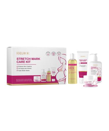 Pregnancy Skin Care Kit for Fine Marks and Scars, Fast Results Mama Belly Deep Repair Cream with Vitamin E, Coconut Oil, Moisturizing Lotion