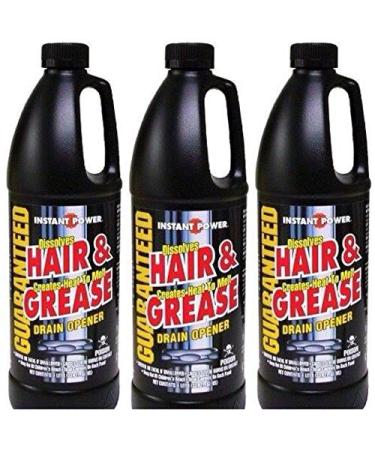 Instant Power Hair & Grease Drain Opener 1 L (3 Pack)