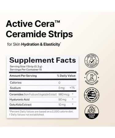 ESTHER FORMULA Ceramide Strips (15 ct) - Fast-Absorbing Oral Beauty Film with Phytoceramides & Hyaluronic Acid for Skin Hydration Barrier Support & Elasticity | Korean Supplements | Made in USA - Buy Online on GoSupps.com