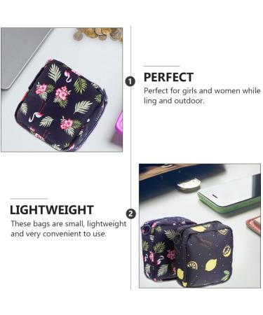 4-Pack Storage Bags for Women's Bandages - Zippered Period Bags & First Period Gifts for Girls - Black Collecting Bags for Teens - Buy Online on GoSupps.com