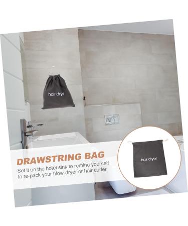 Beavorty 1pc Hair Dryer Storage Bag Canvas Cosmetic Bag Drawstring Closure Cover Practical Storage Pouch Rope 33x30cm Dark Grey - Buy Online on GoSupps.com