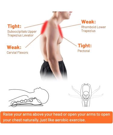 Neulleben Therapy Trigger Point Massage Device - Original Back Extension & Neck Cushion for Upper Back & Shoulder Relaxation - Effective Trapezius & Neck Massage - Orange - Buy Online on GoSupps.com