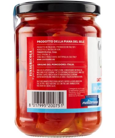  Italian Gourmet E.R. Cos Com' Datterino Rosso red datterino tomato in seawater Italian tomatoes 350g jar + 400g can - Buy Online on GoSupps.com