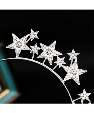 Generse Star Headband Rhinestone Hair Band Birthday Party Costume Hair Hoop Glitter Hair Accessories for Women and Girls - Buy Online on GoSupps.com