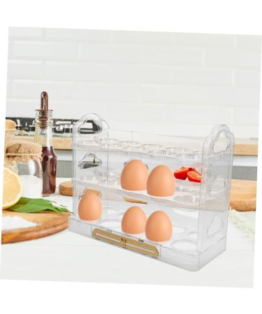 ABOOFAN Egg Carton Refrigerator Dispenser Plastic Egg Holder Multi-Layers Eggs Holder Automatic Egg Rack - Buy Online on GoSupps.com