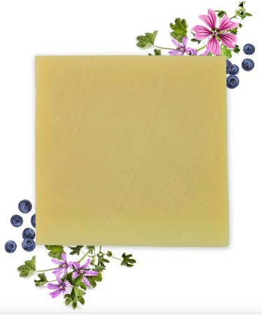 Officina dei Saponi Organic Artisan Soap Blueberry and Mallow based on Tuscan Organic Extra Virgin Olive Oil Vegan 100g - Buy Online on GoSupps.com