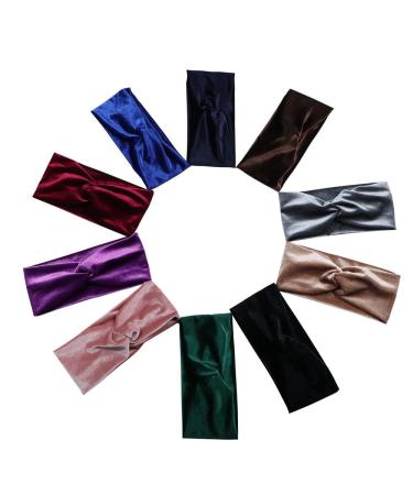 Fashionable Purple Velvet Turban Headband - Soft Elastic Monochrome Hair Accessories for Yoga & Sports - Buy Online on GoSupps.com