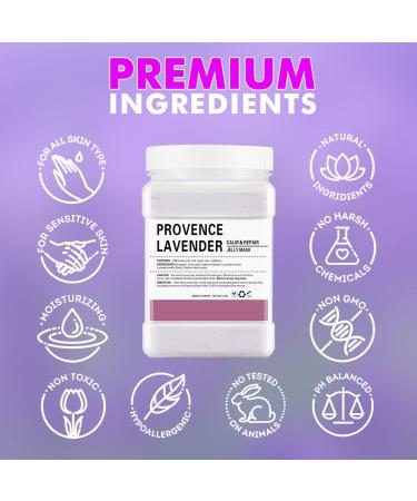 Poztl Gel Mask Powder - Soothing Lavender Face Mask for DIY Spa Treatments | Hydrating Peel-Off Hydro Jelly - 23 fl oz - Buy Online on GoSupps.com