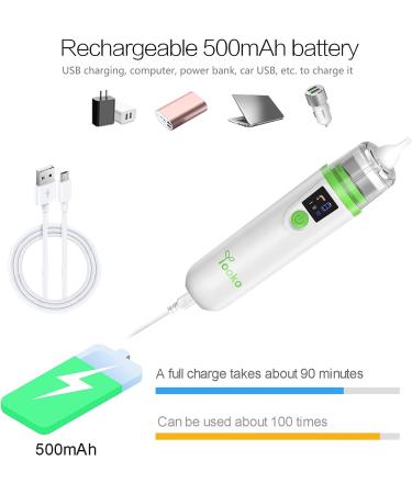 YOOKO Electric Baby Nasal Aspirator - Adjustable Suction - USB Rechargeable - Nose Cleaner for Newborns and Toddlers - Buy Online on GoSupps.com