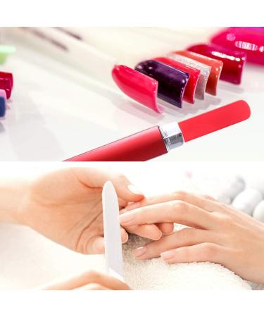 12 Pack Glass Nail Files with Case - Double Sided Crystal Fingernail Files - Gentle Nail Care Manicure Set for Women and Girls - Multi-colored 12pcs - Buy Online on GoSupps.com
