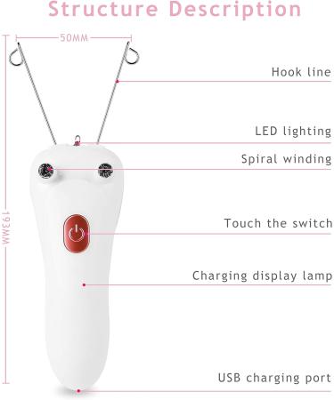 USB Rechargeable Face Epilator & Electric Eyebrow Threading Tool for Women - Buy Online on GoSupps.com