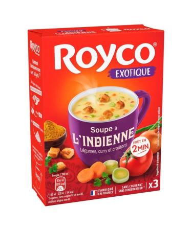 G n rique ROYCO - Indian Soup 75G - Spicy and Authentic Flavors for a Delicious Gourmet Break - Set of 4