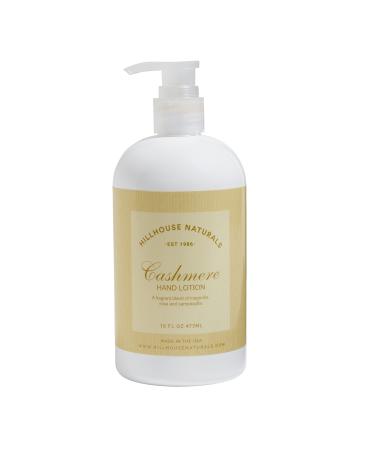 Hillhouse Naturals 16oz Cashmere Hand Lotion. With a soothing melodious composition of roses magnolia and sampaguita. Made in the USA